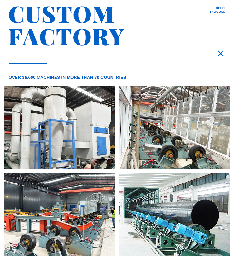 3LPE 2PE Coated Steel Pipe Machine Customer Factory
