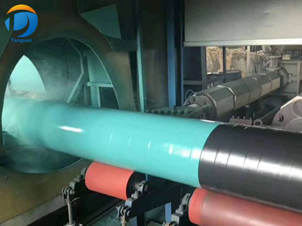 Plastic coated pipe machine