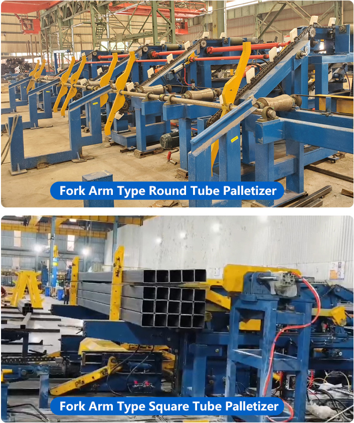 Fork Arm Type Round Square Tube Palletizer